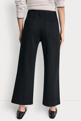 HIGH-RISE CROPPED WIDE LEG PANTS - Black - 3