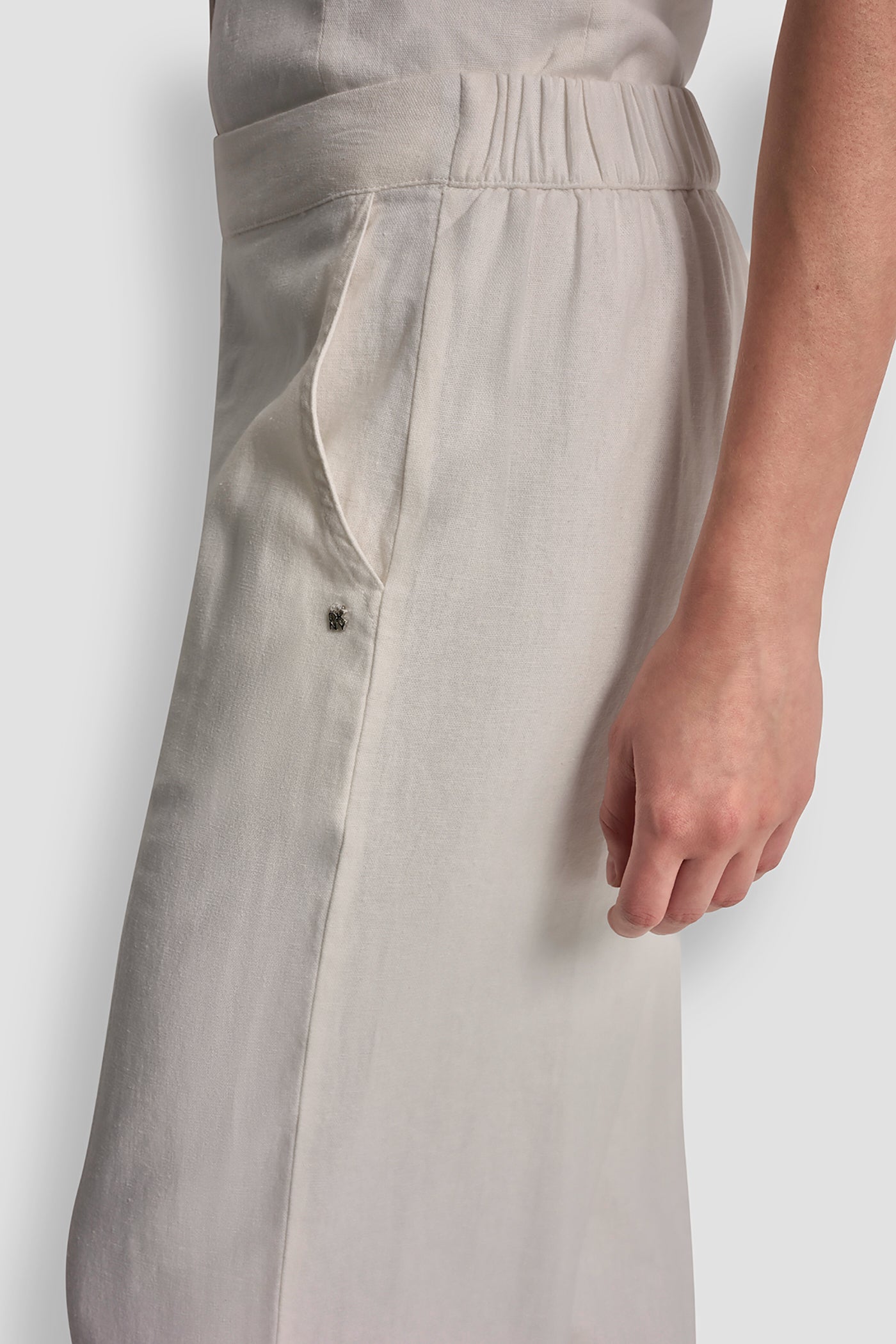LINEN-BLEND PANT - Ivory - 6