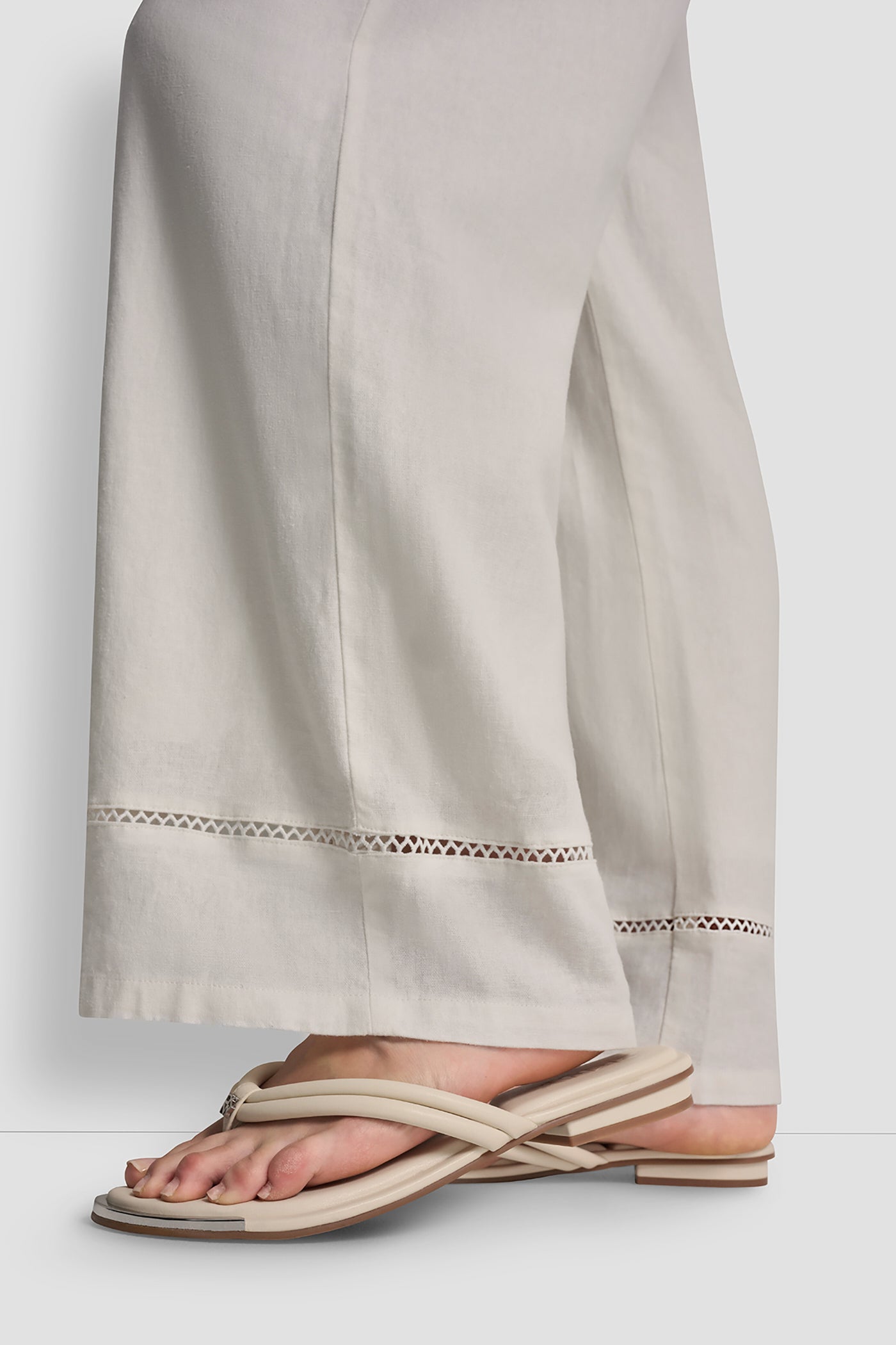 LINEN-BLEND PANT - Ivory - 8