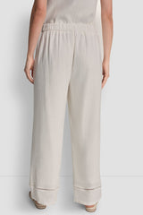 LINEN-BLEND PANT - Ivory - 3