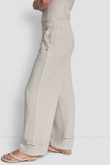 LINEN-BLEND PANT - Ivory - 4