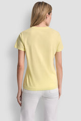 DKNY JEANS STACK LOGO RHINESTONE TEE - Lemon Light/Silver - 3