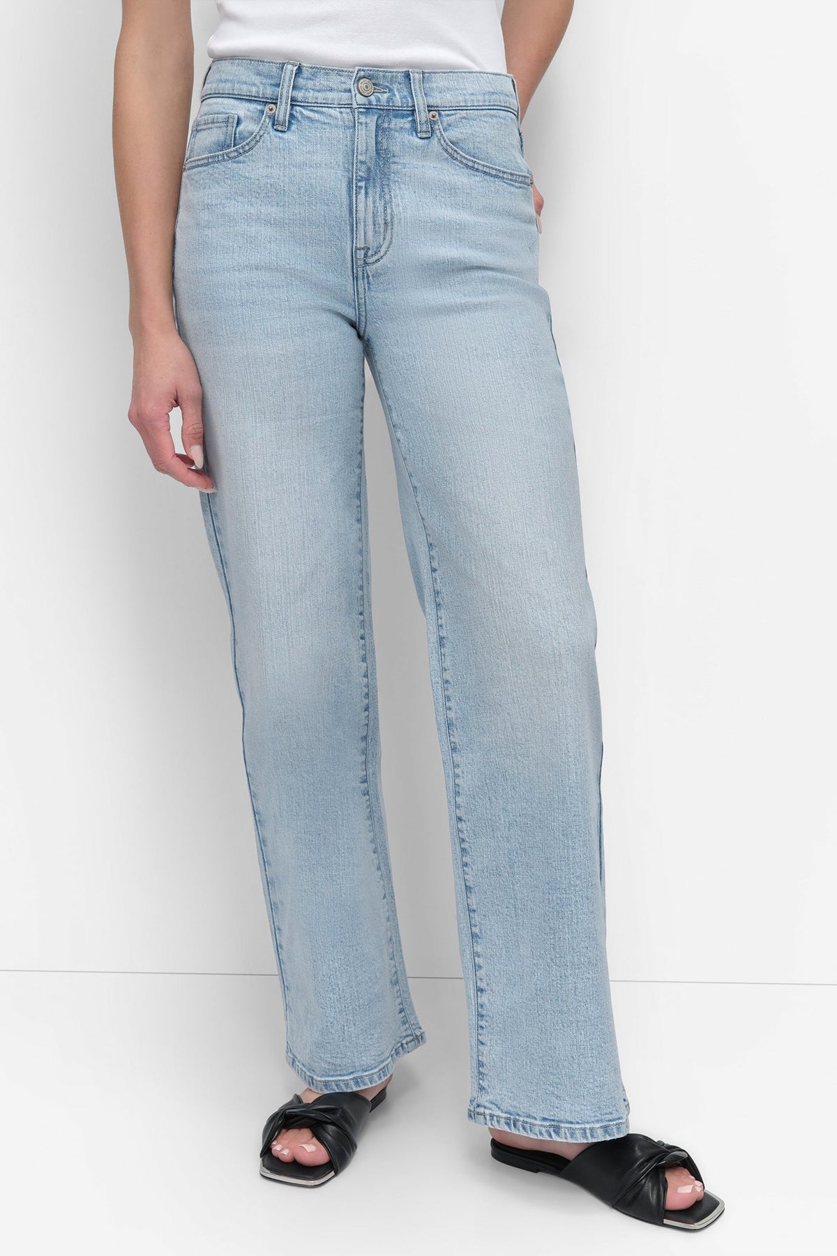HIGH-RISE TAILORED STRAIGHT LEG JEAN - DOYERS - 1