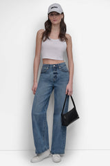 HIGH-RISE TAILORED WIDE LEG JEAN - Westside - 4