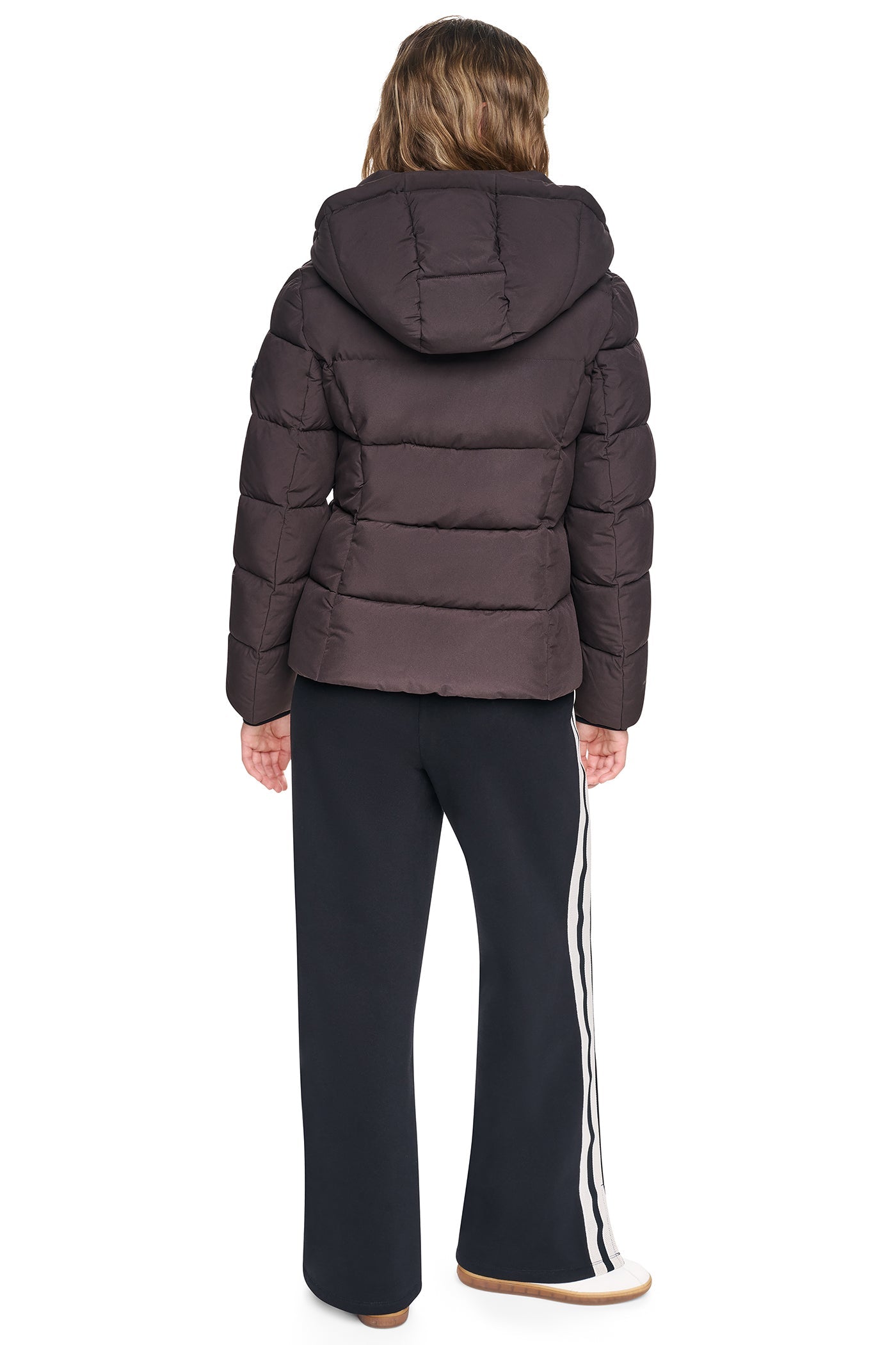 STRETCH HOODED PUFFER JACKET - Bitter - 7