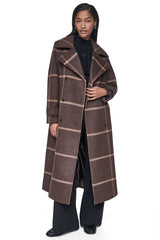 DOUBLE BREASTED WOOL-BLEND COAT - Bitter Windowpane - 2