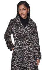DOUBLE BREASTED WOOL-BLEND COAT - Leopard - 2