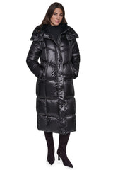 PEARALIZED MAXI PUFFER JACKET - Black - 3
