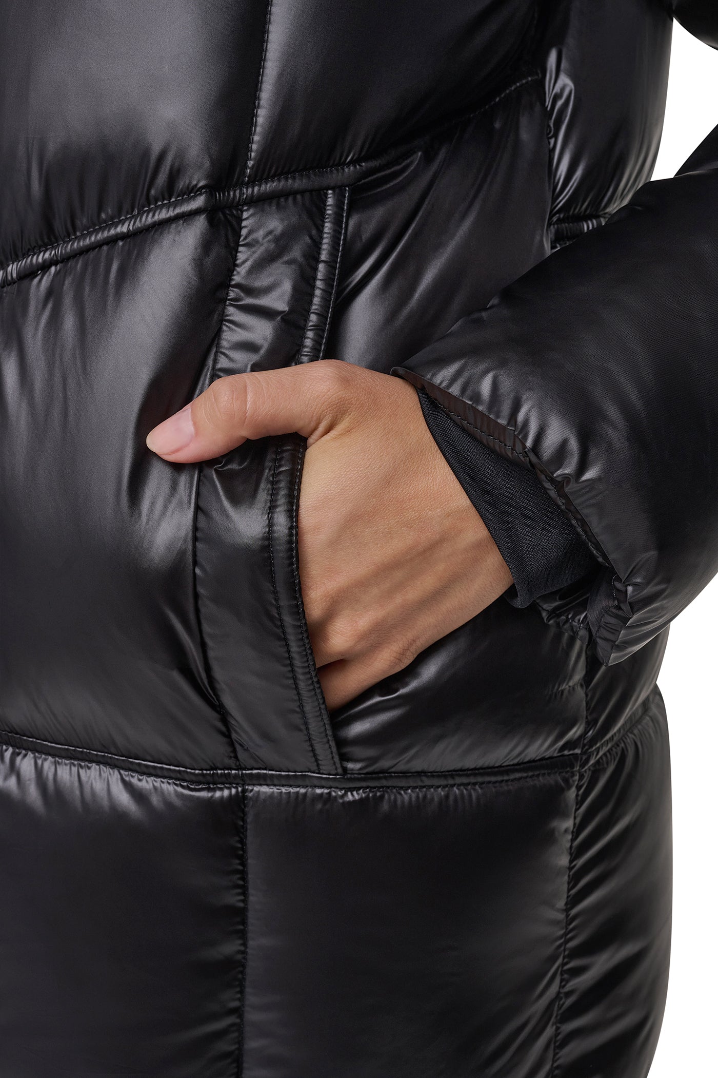 PEARALIZED MAXI PUFFER JACKET - Black - 8
