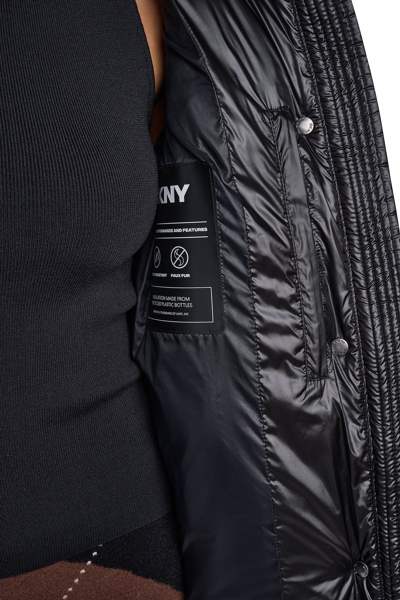 PEARALIZED MAXI PUFFER JACKET - Black - 9