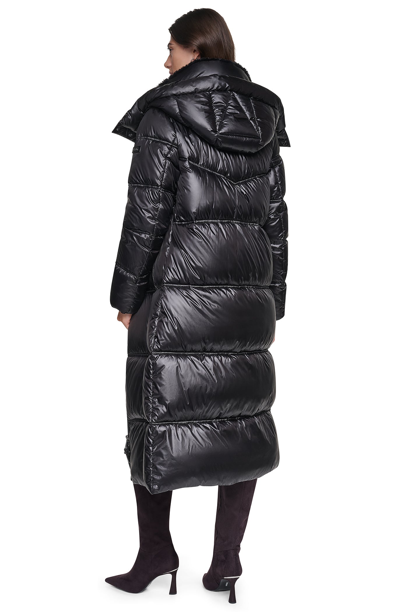 PEARALIZED MAXI PUFFER JACKET - Black - 2
