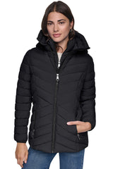 LIGHT WEIGHT PUFFER WITH BIB - Black - 1