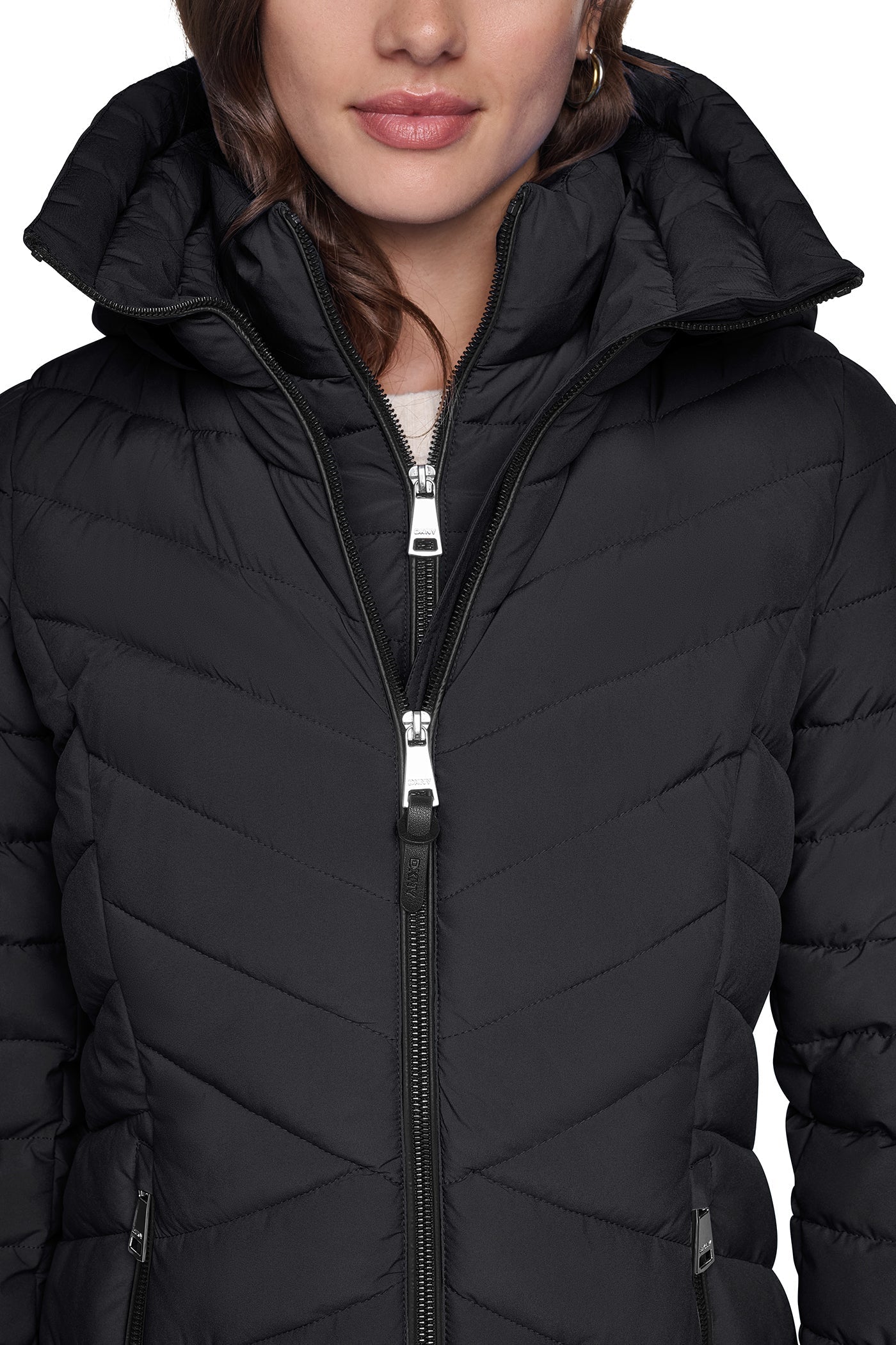 LIGHT WEIGHT PUFFER WITH BIB - Black - 5
