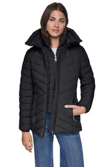LIGHT WEIGHT PUFFER WITH BIB - Black - 3