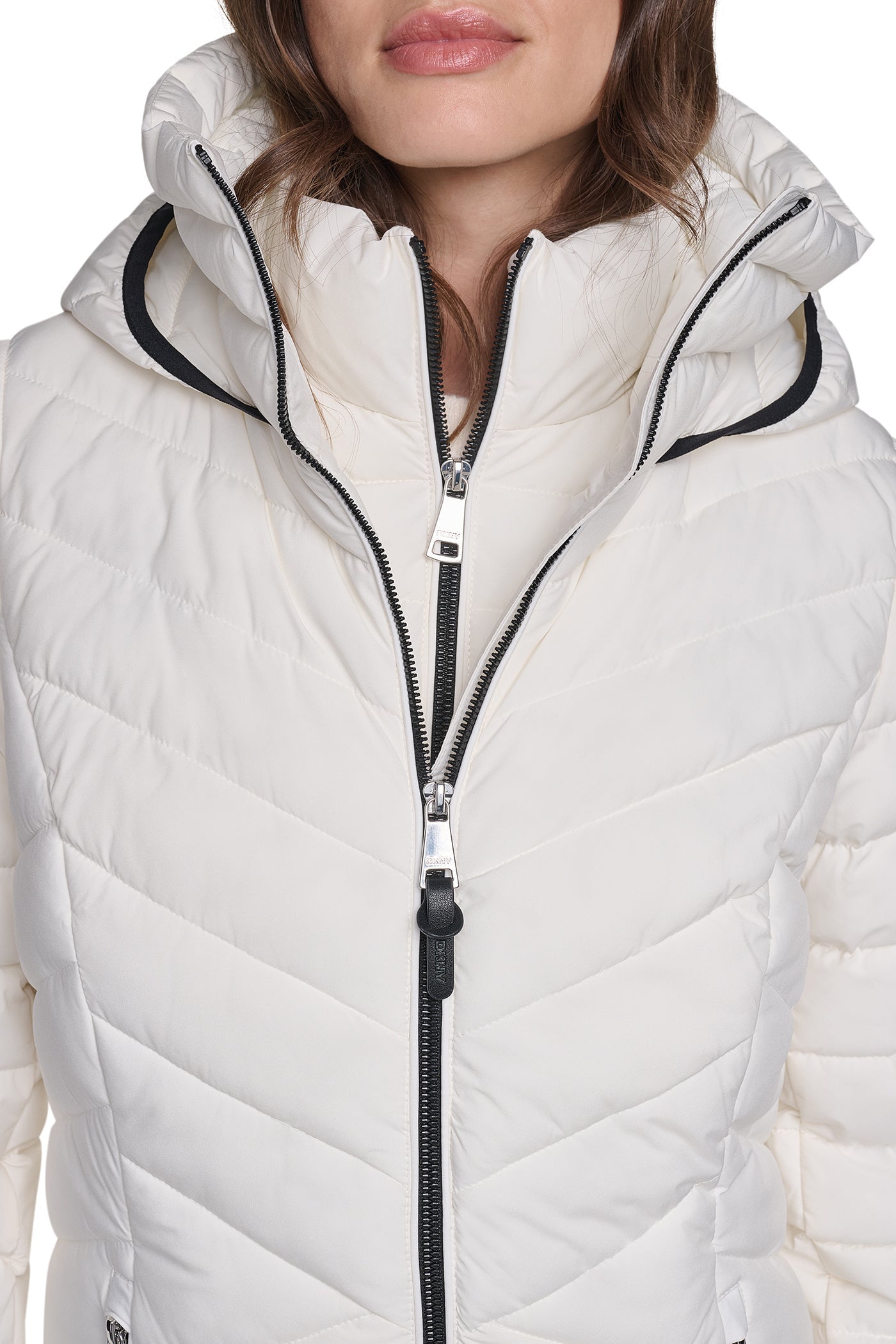 LIGHT WEIGHT PUFFER WITH BIB - Pearl - 4