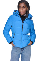 STRETCH HOODED PUFFER JACKET - Vermeer - 2