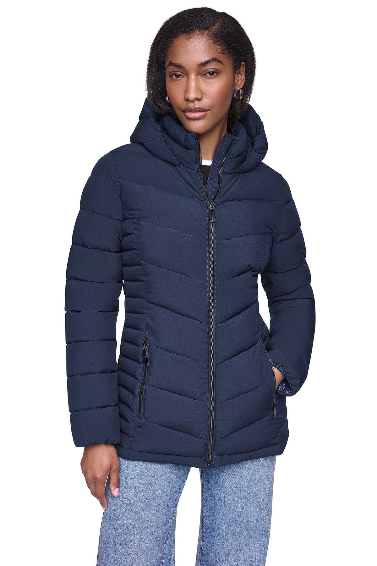 PACKABLE PUFFER JACKET - Dark Navy - 1