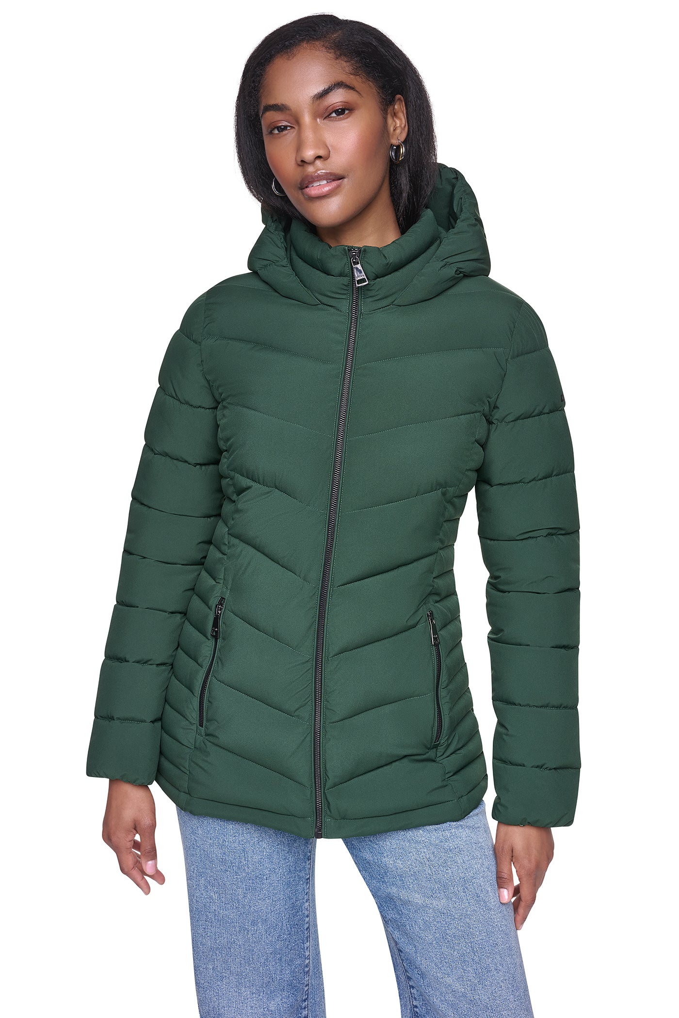 PACKABLE PUFFER JACKET - Hunter - 4