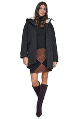 FLEXTECH SOFTSHELL JACKET WITH SHERPA HOOD - Black - 1