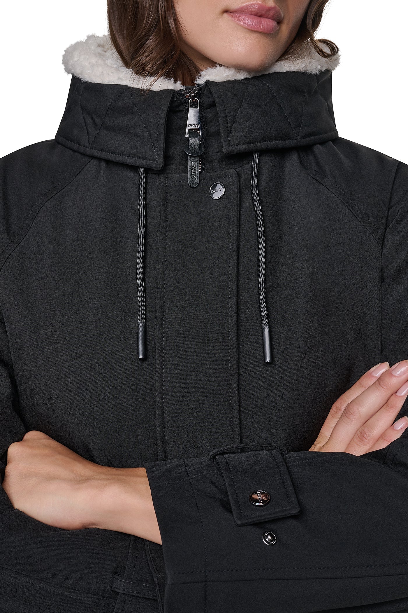FLEXTECH SOFTSHELL JACKET WITH SHERPA HOOD - Black - 7