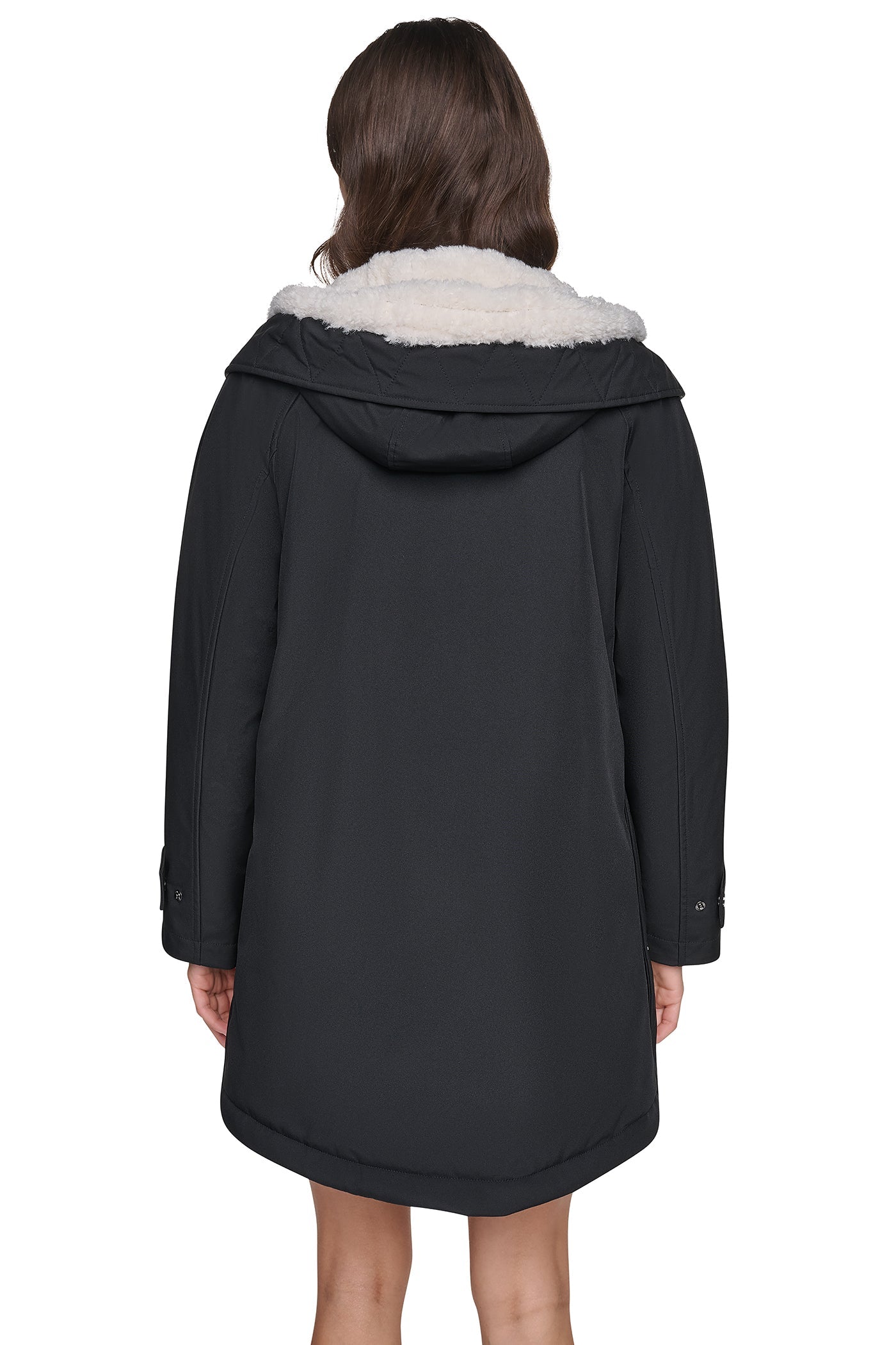 FLEXTECH SOFTSHELL JACKET WITH SHERPA HOOD - Black - 3