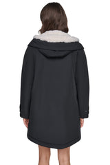 FLEXTECH SOFTSHELL JACKET WITH SHERPA HOOD - Black - 3