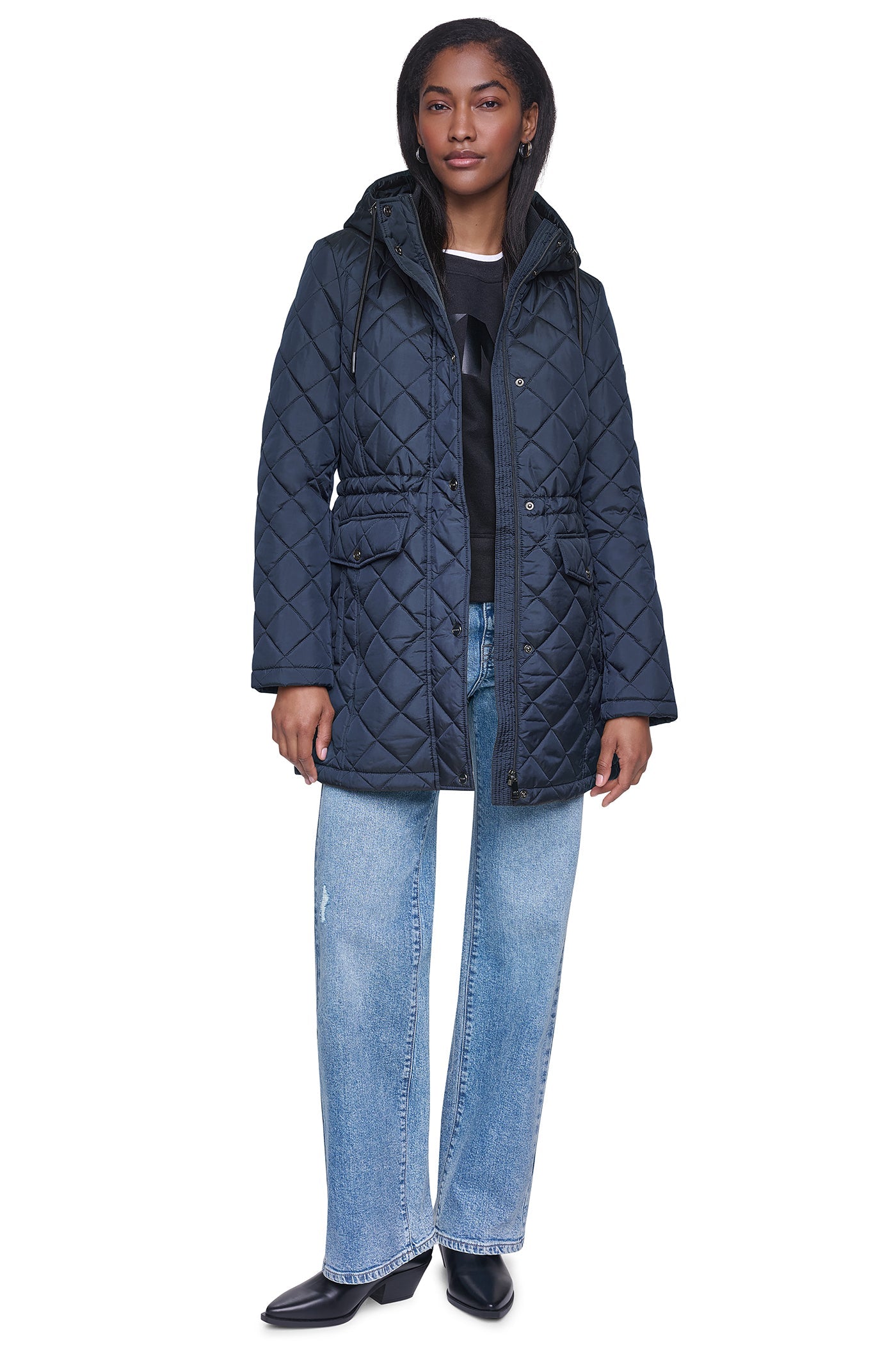 QUILTED ANORAK - Dark Navy - 9