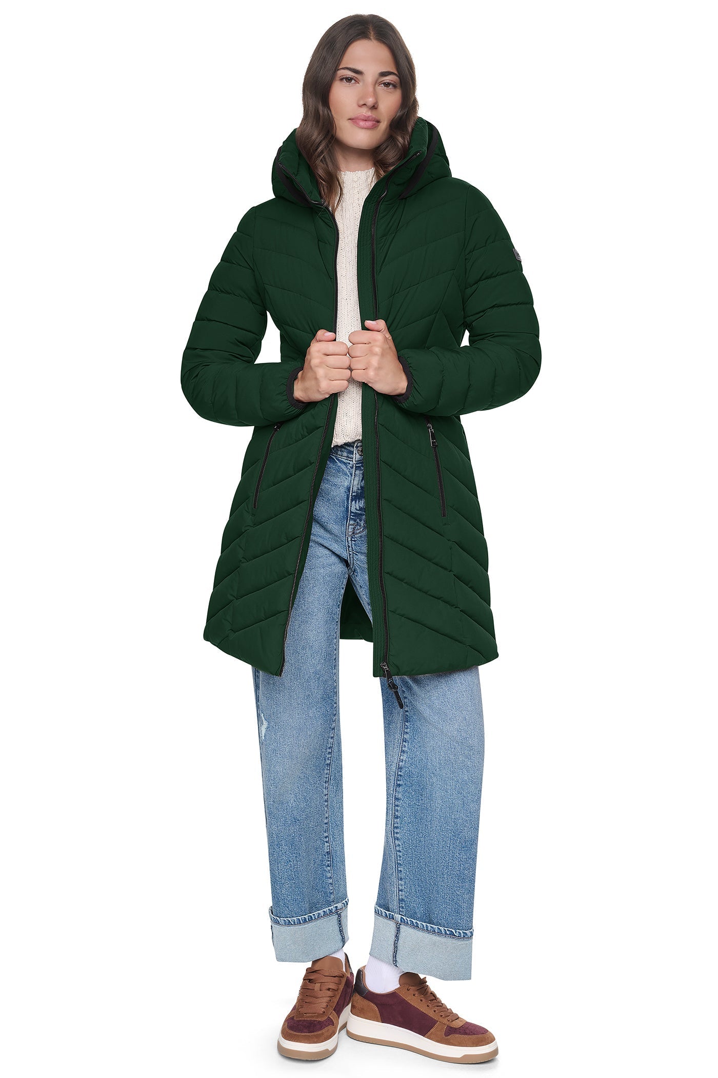 STRETCH PUFFER JACKET - Hunter - 1