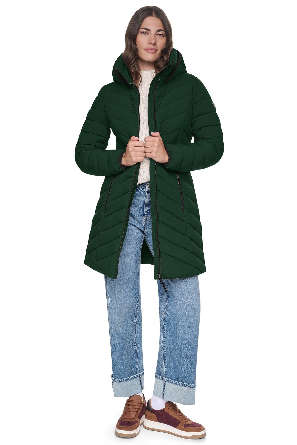 STRETCH PUFFER JACKET - Hunter - 1