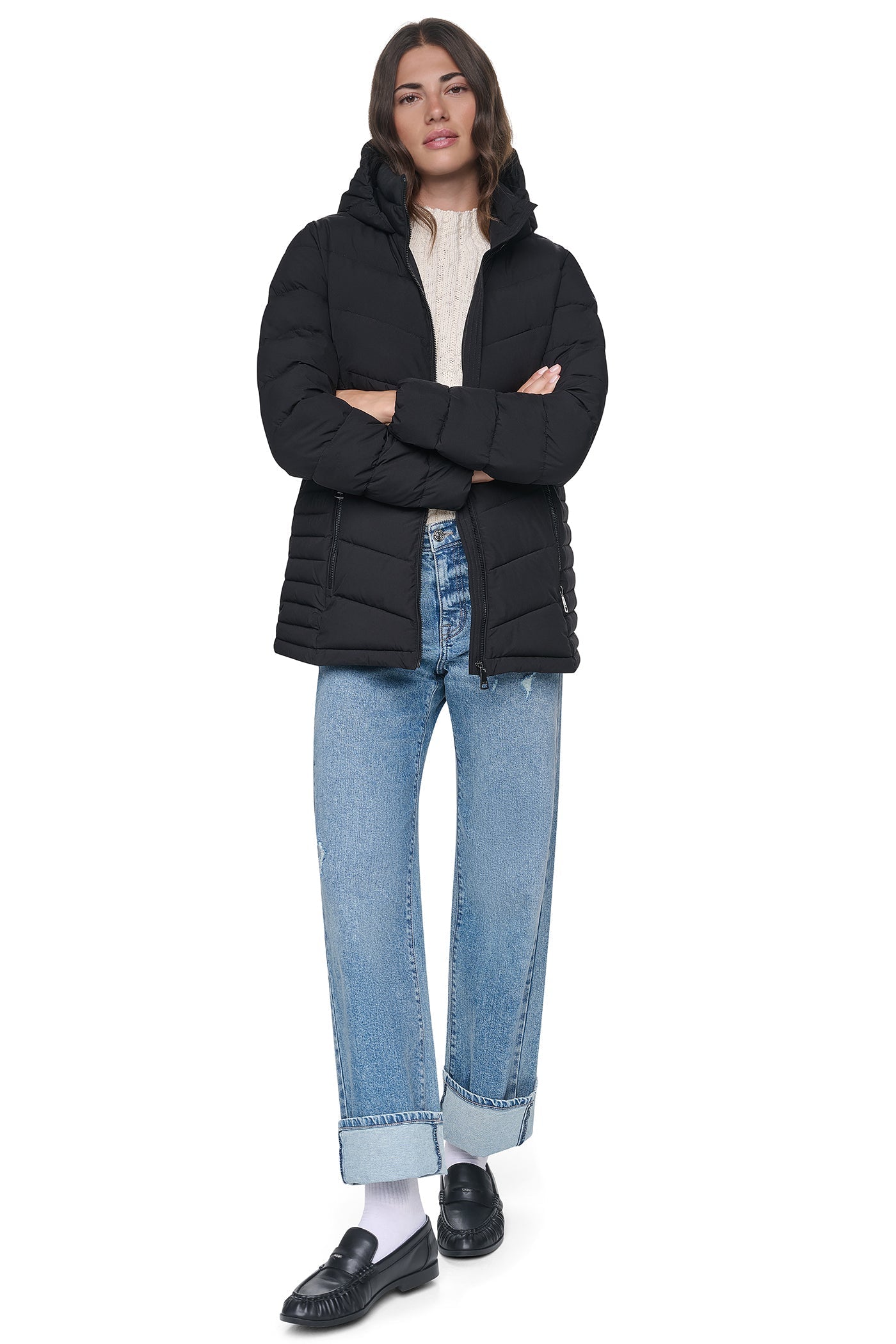 PACKABLE PUFFER JACKET - Black - 8
