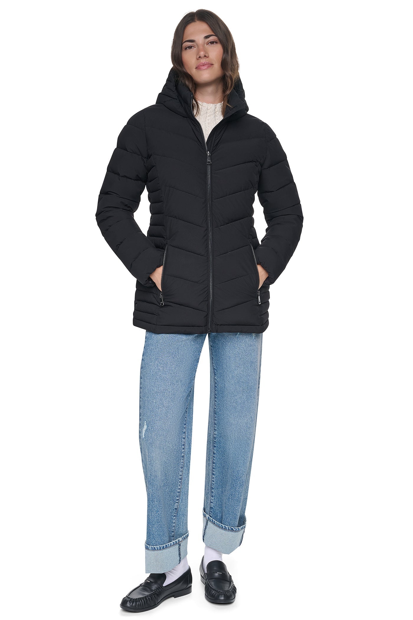 PACKABLE PUFFER JACKET - Black - 5
