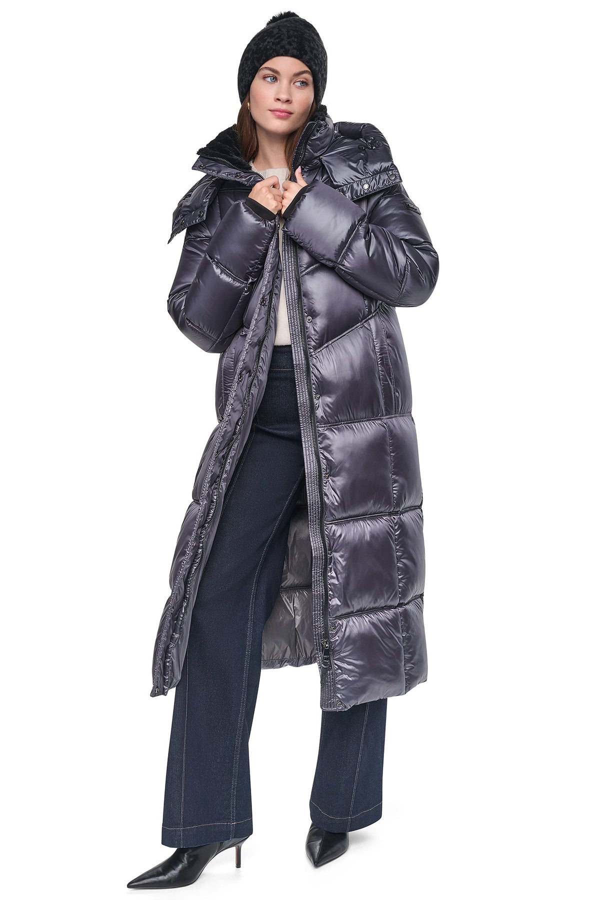 PEARALIZED MAXI PUFFER JACKET - Titan - 1