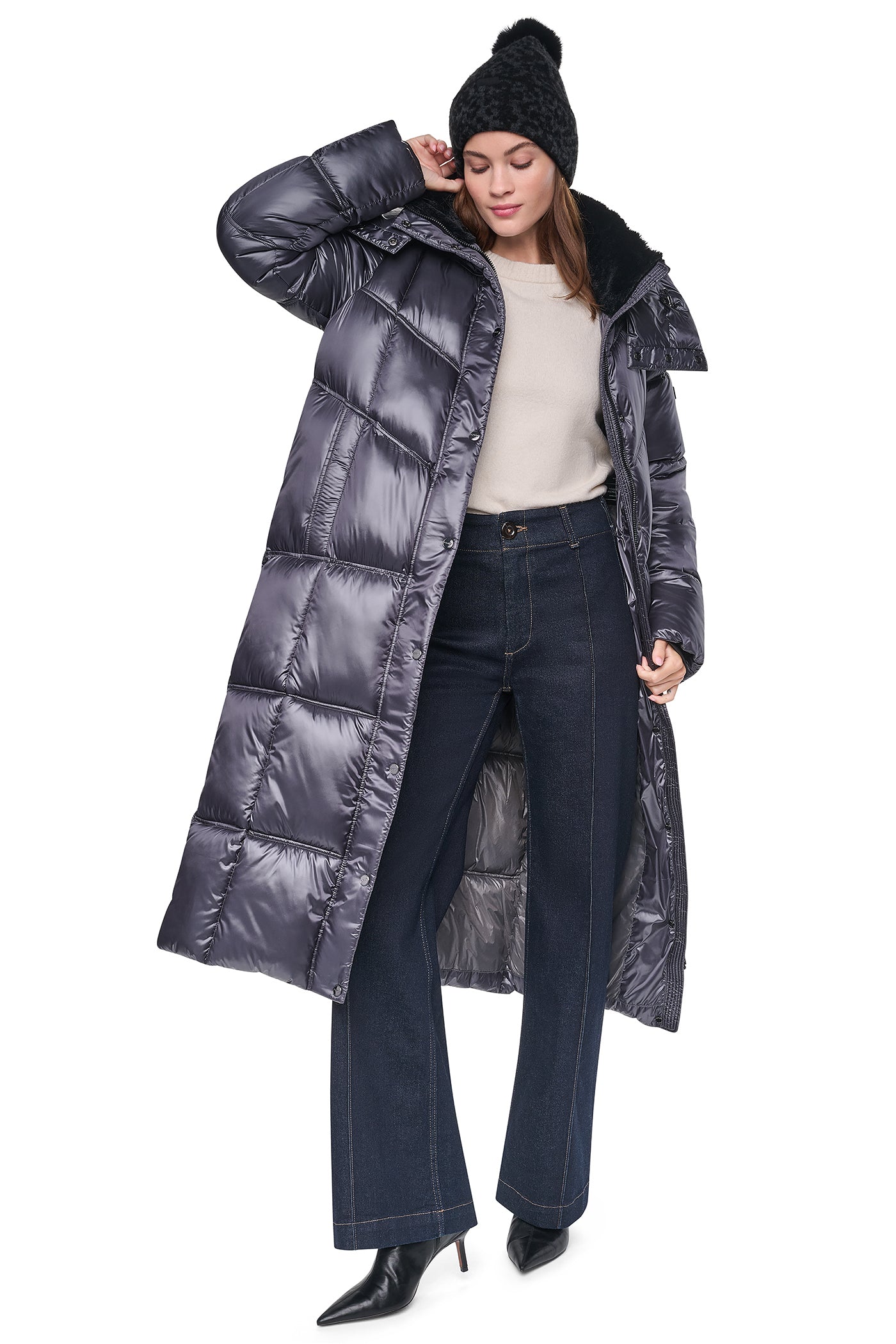 PEARALIZED MAXI PUFFER JACKET - Titan - 9