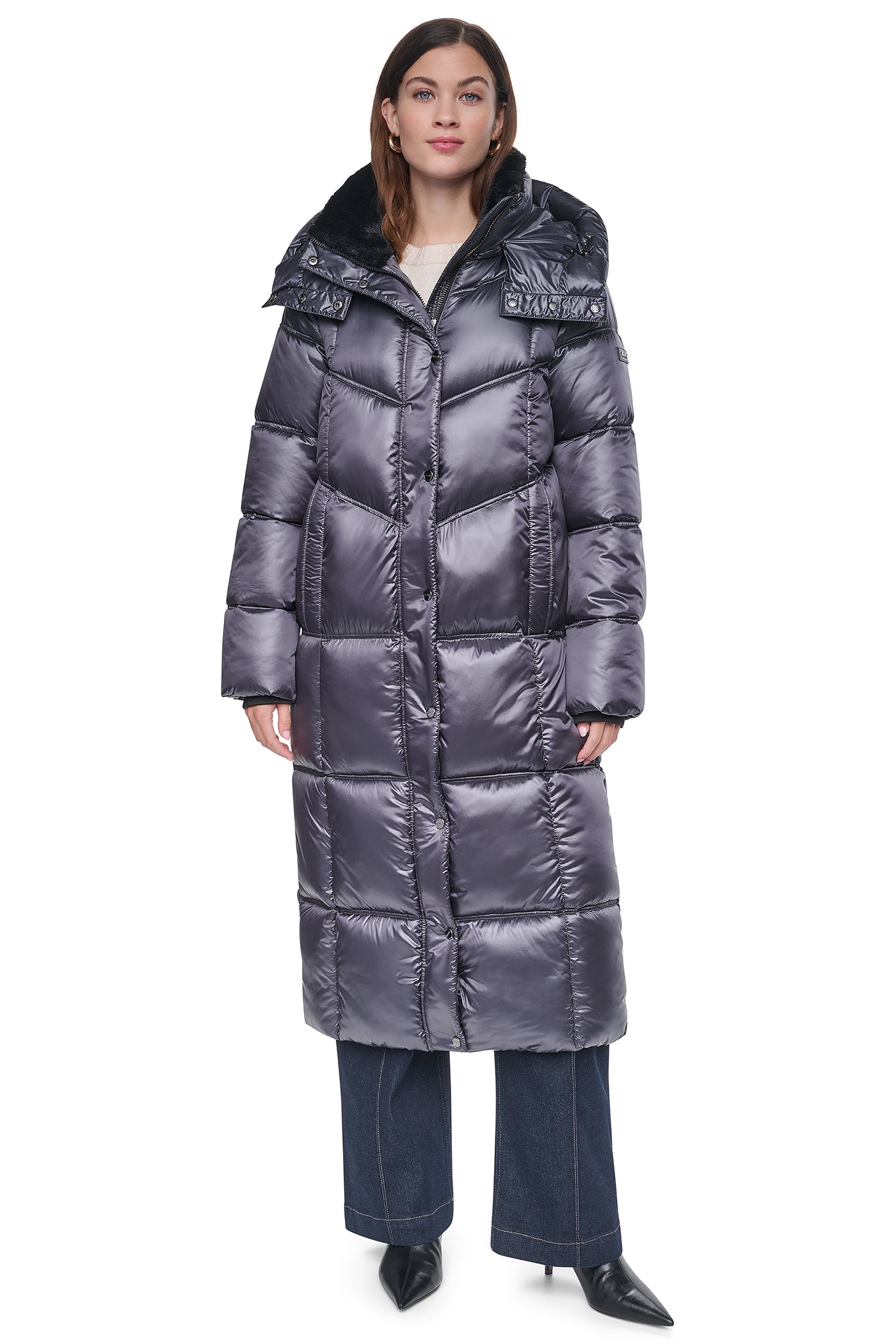 PEARALIZED MAXI PUFFER JACKET - Titan - 8