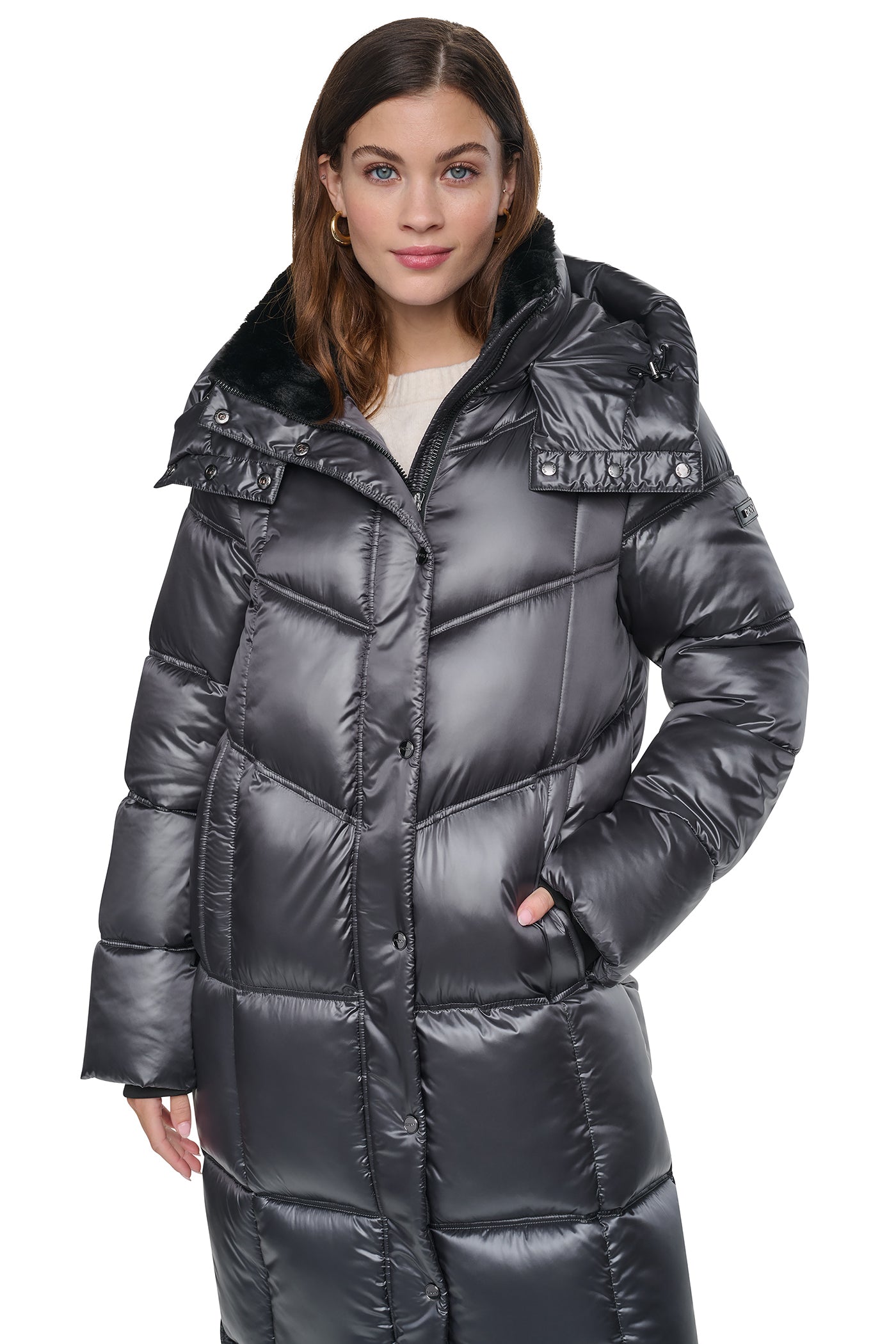 PEARALIZED MAXI PUFFER JACKET - Titan - 2
