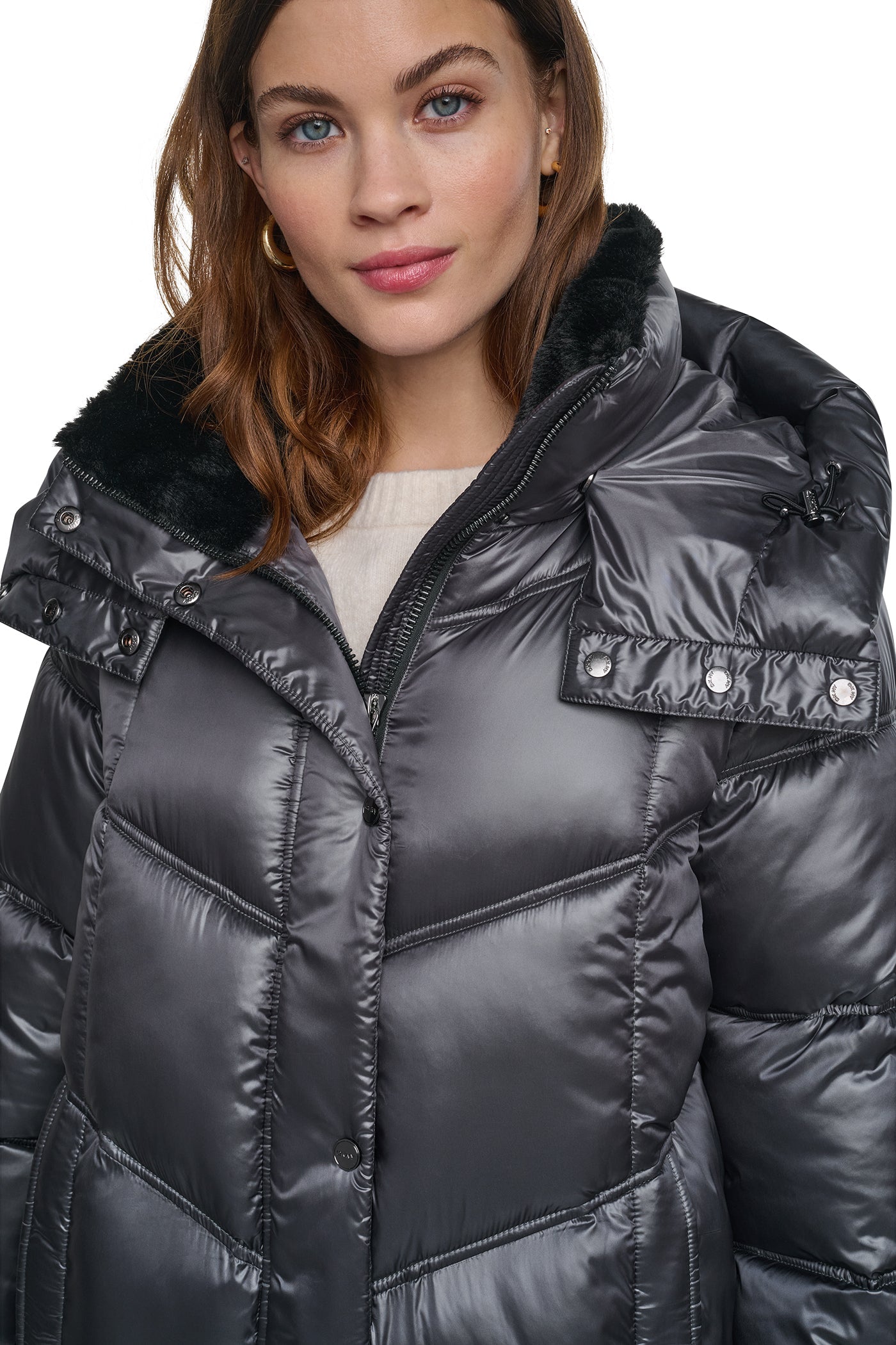 PEARALIZED MAXI PUFFER JACKET - Titan - 6
