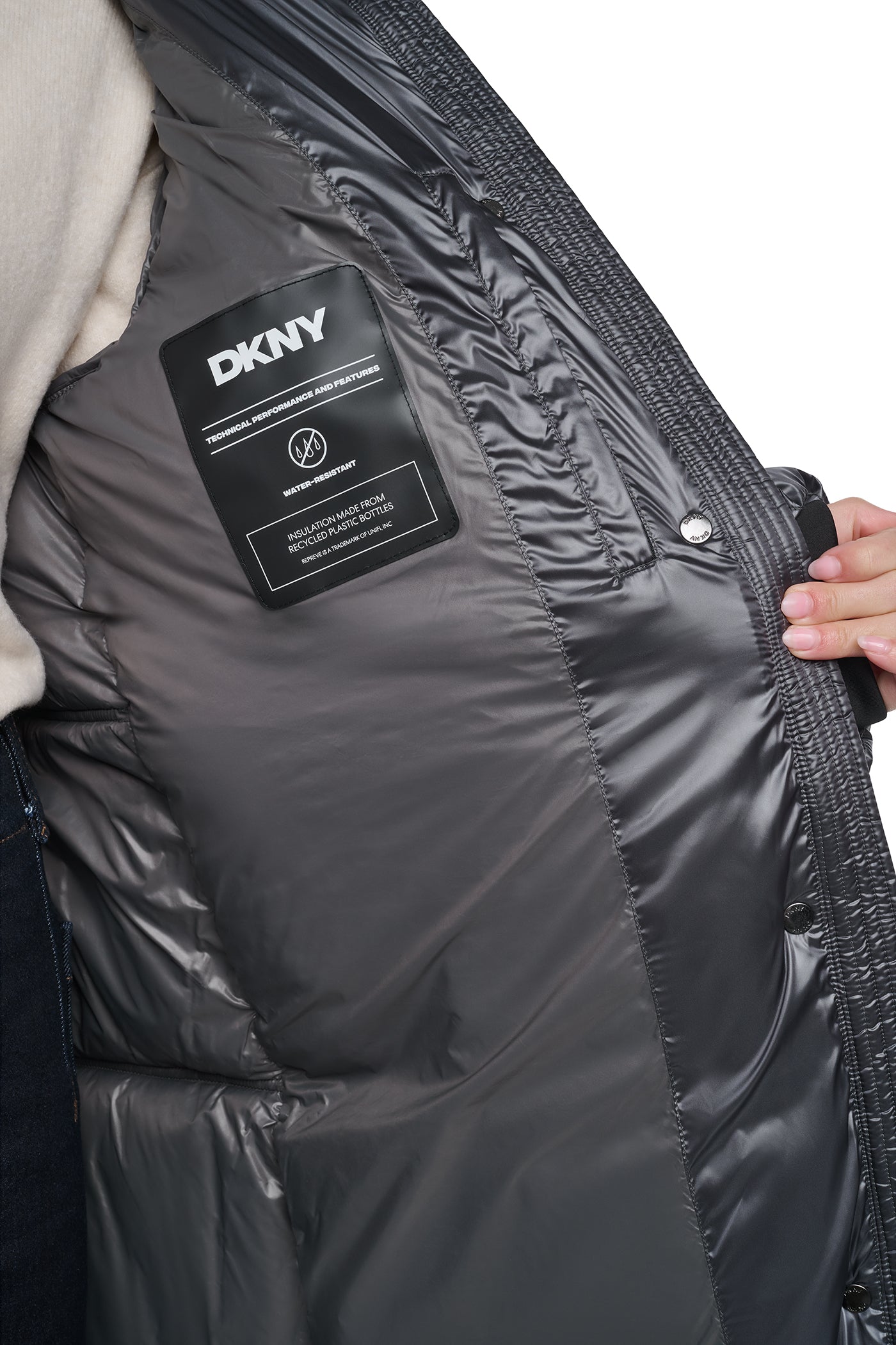 PEARALIZED MAXI PUFFER JACKET - Titan - 10