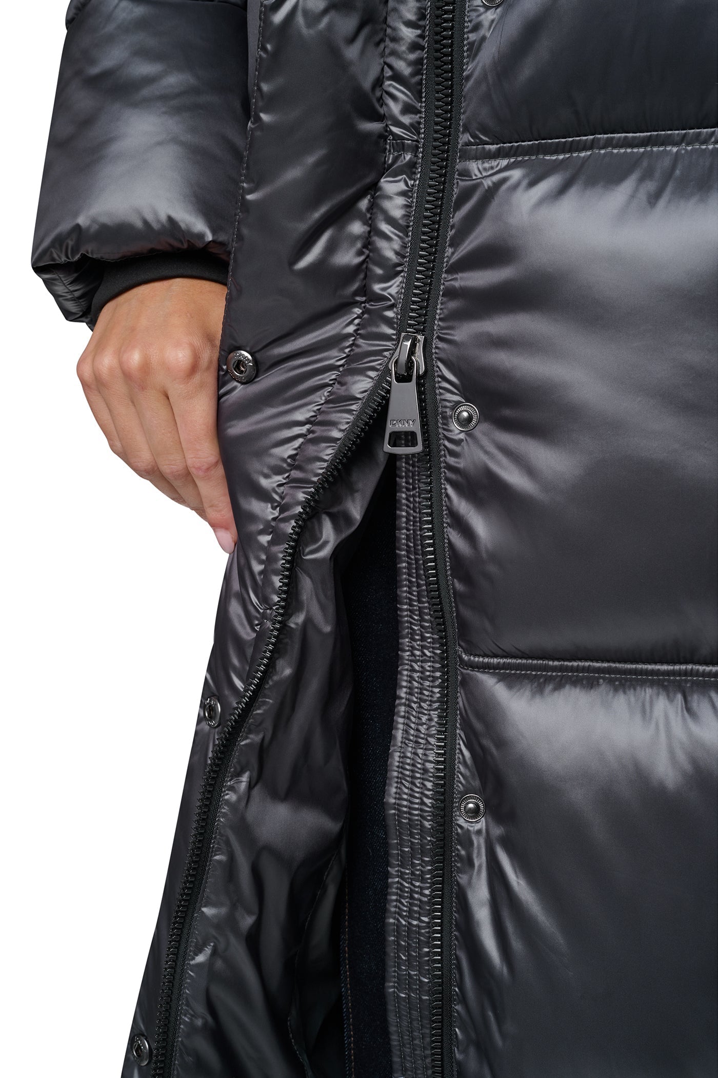PEARALIZED MAXI PUFFER JACKET - Titan - 11