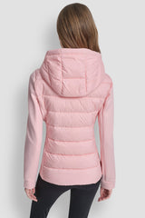 MIXED MEDIA JACKET - Peach Spritz - 3