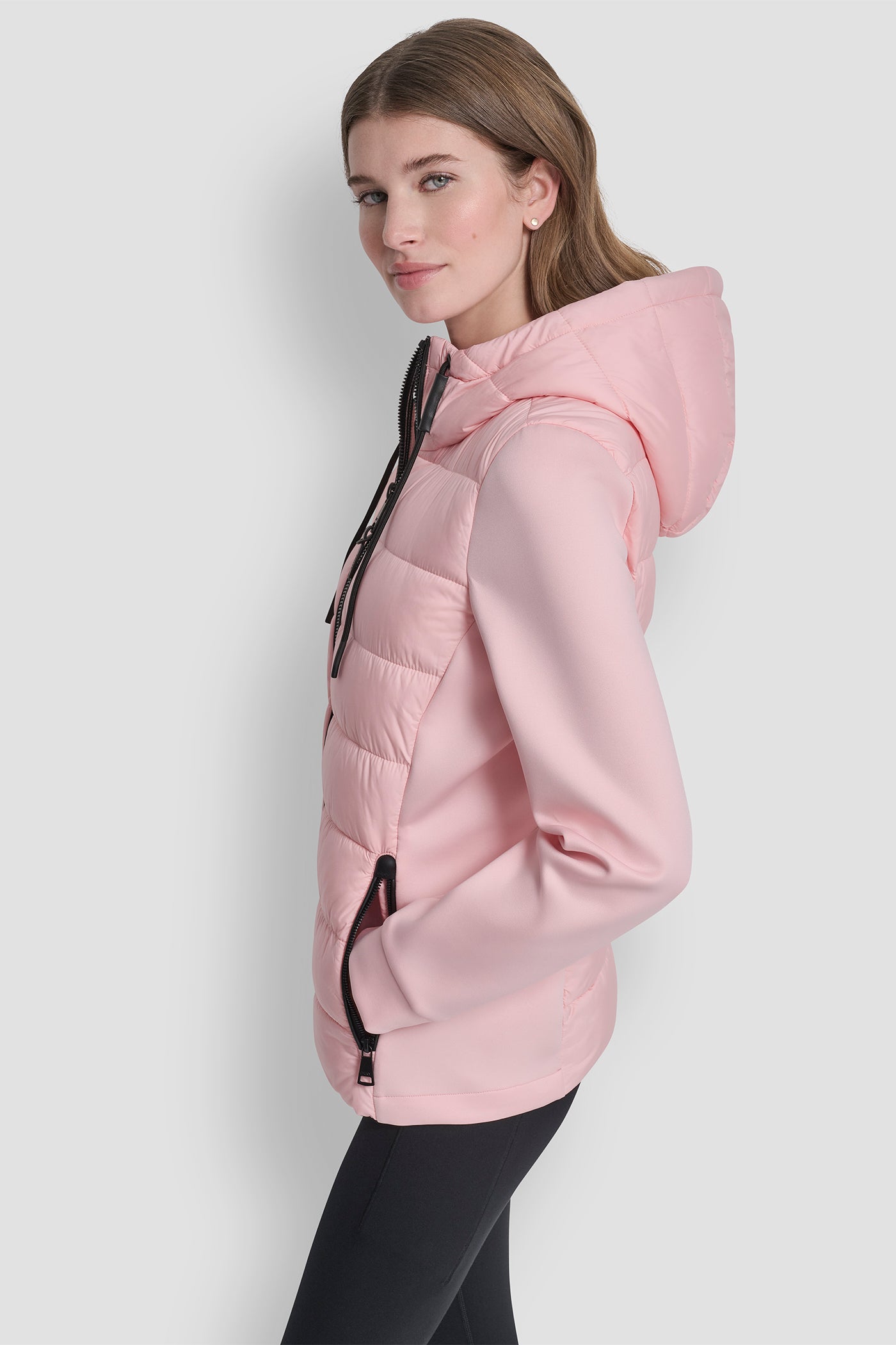 MIXED MEDIA JACKET - Peach Spritz - 4