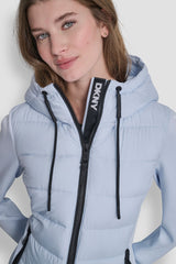 MIXED MEDIA JACKET - Skyway Blue - 2