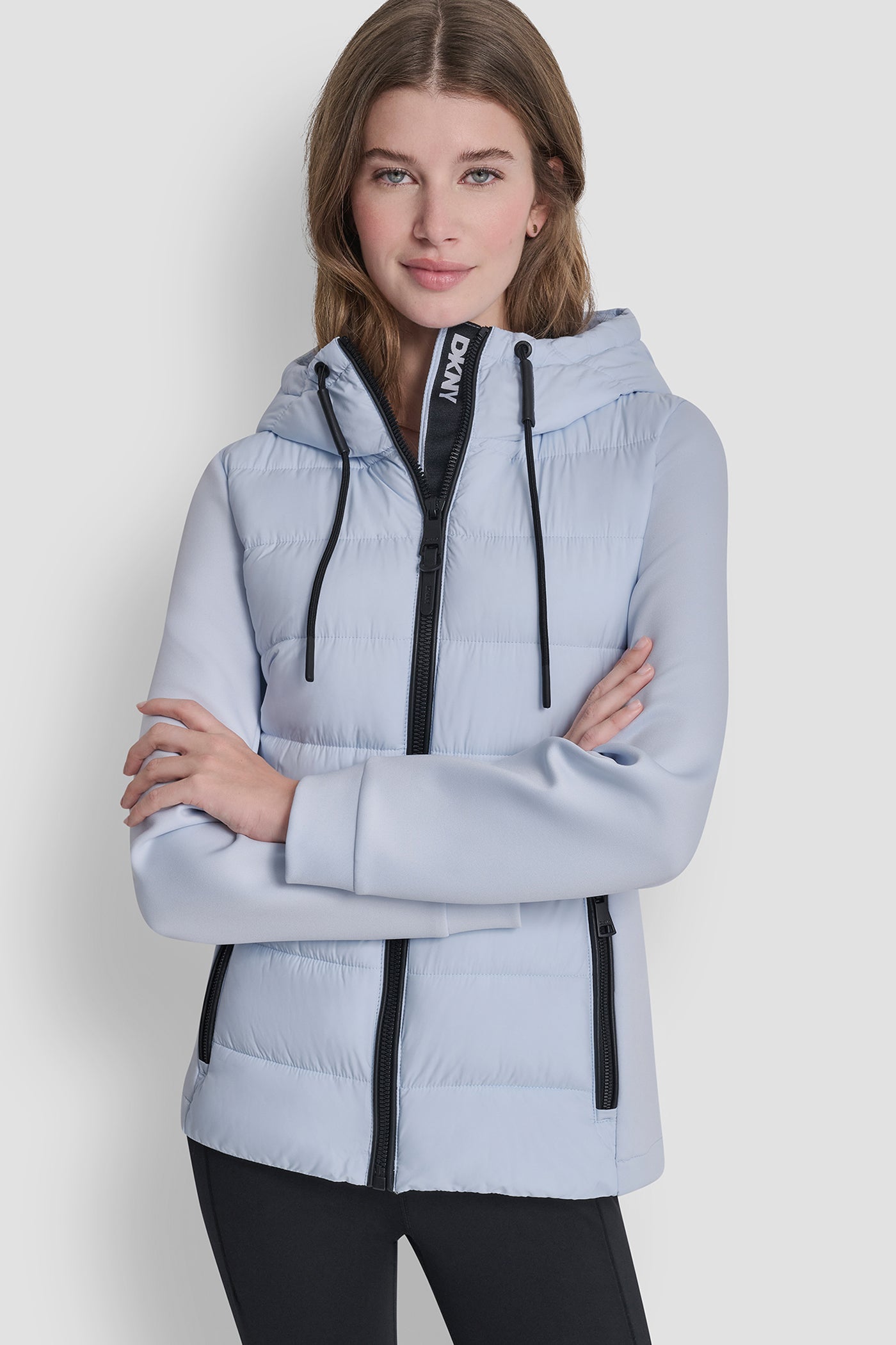 MIXED MEDIA JACKET - Skyway Blue - 1