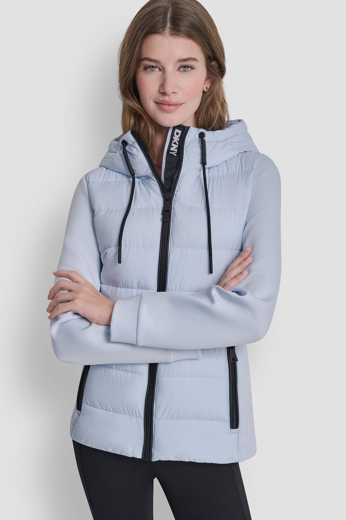 MIXED MEDIA JACKET - Skyway Blue - 1