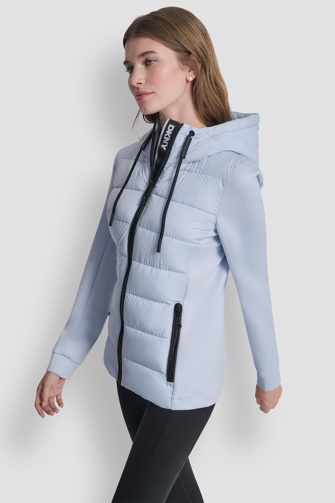 MIXED MEDIA JACKET - Skyway Blue - 5