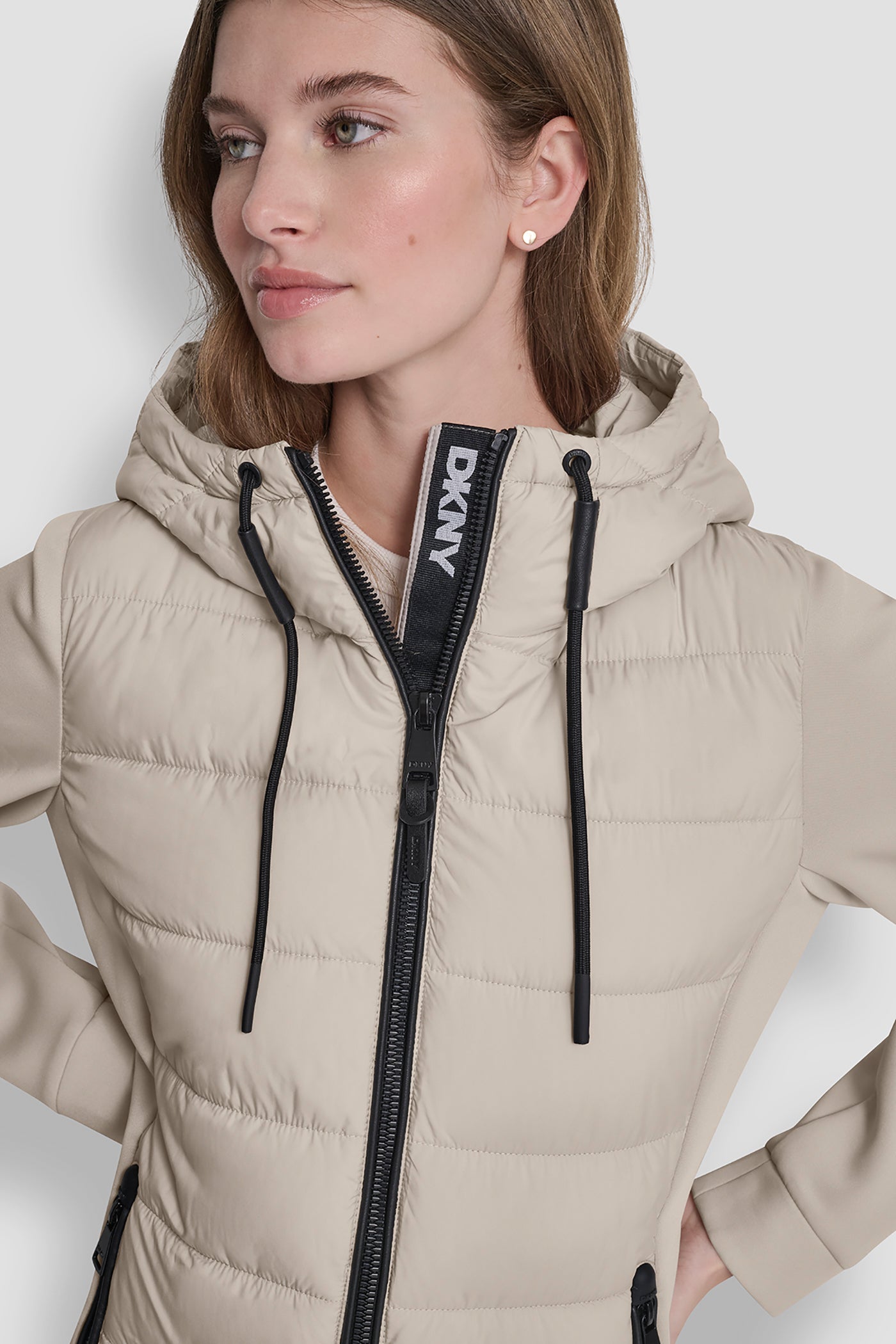 MIXED MEDIA JACKET - Vapor - 2