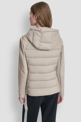 MIXED MEDIA JACKET - Vapor - 4