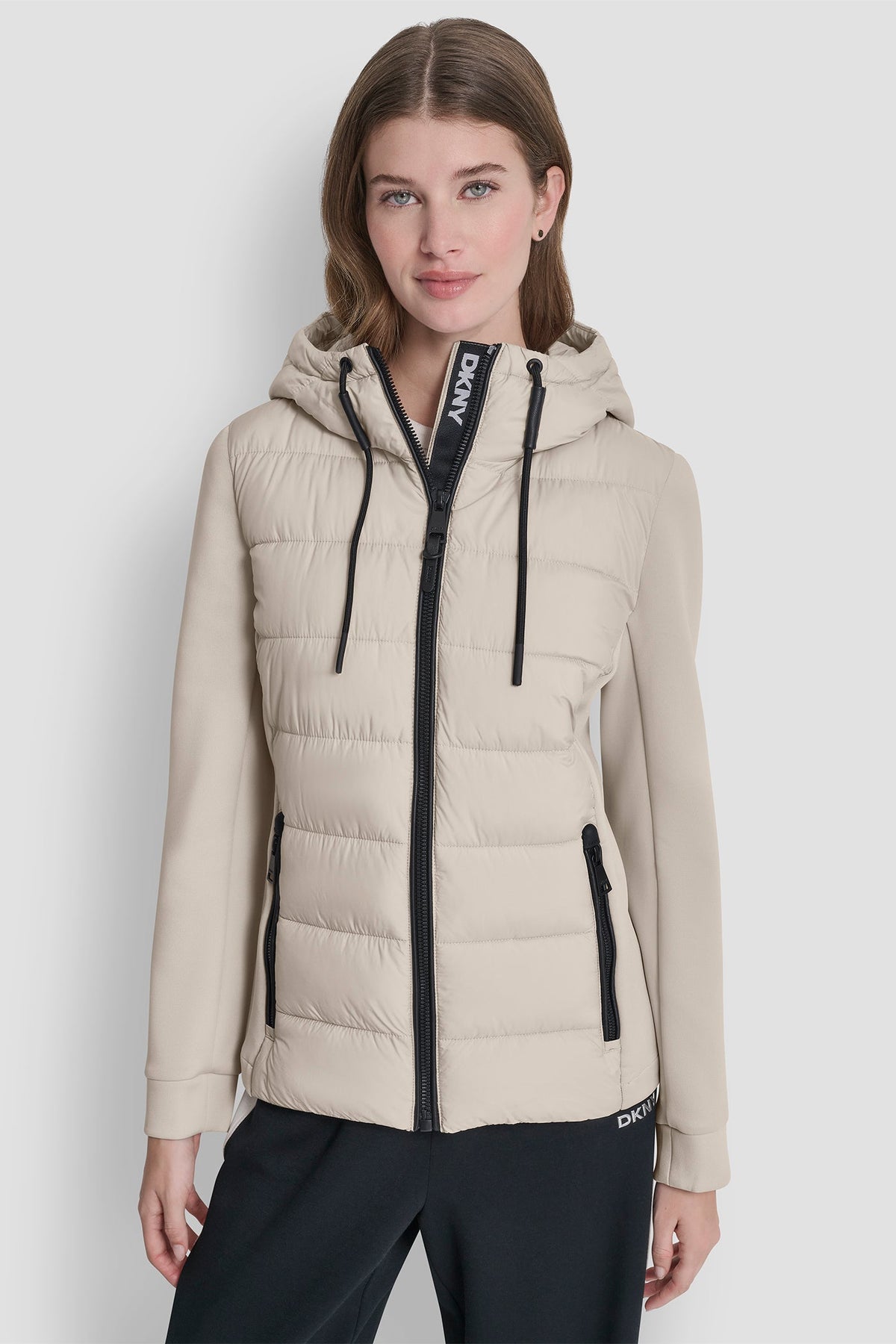 MIXED MEDIA JACKET - Vapor - 1
