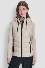 MIXED MEDIA JACKET - Vapor - 1