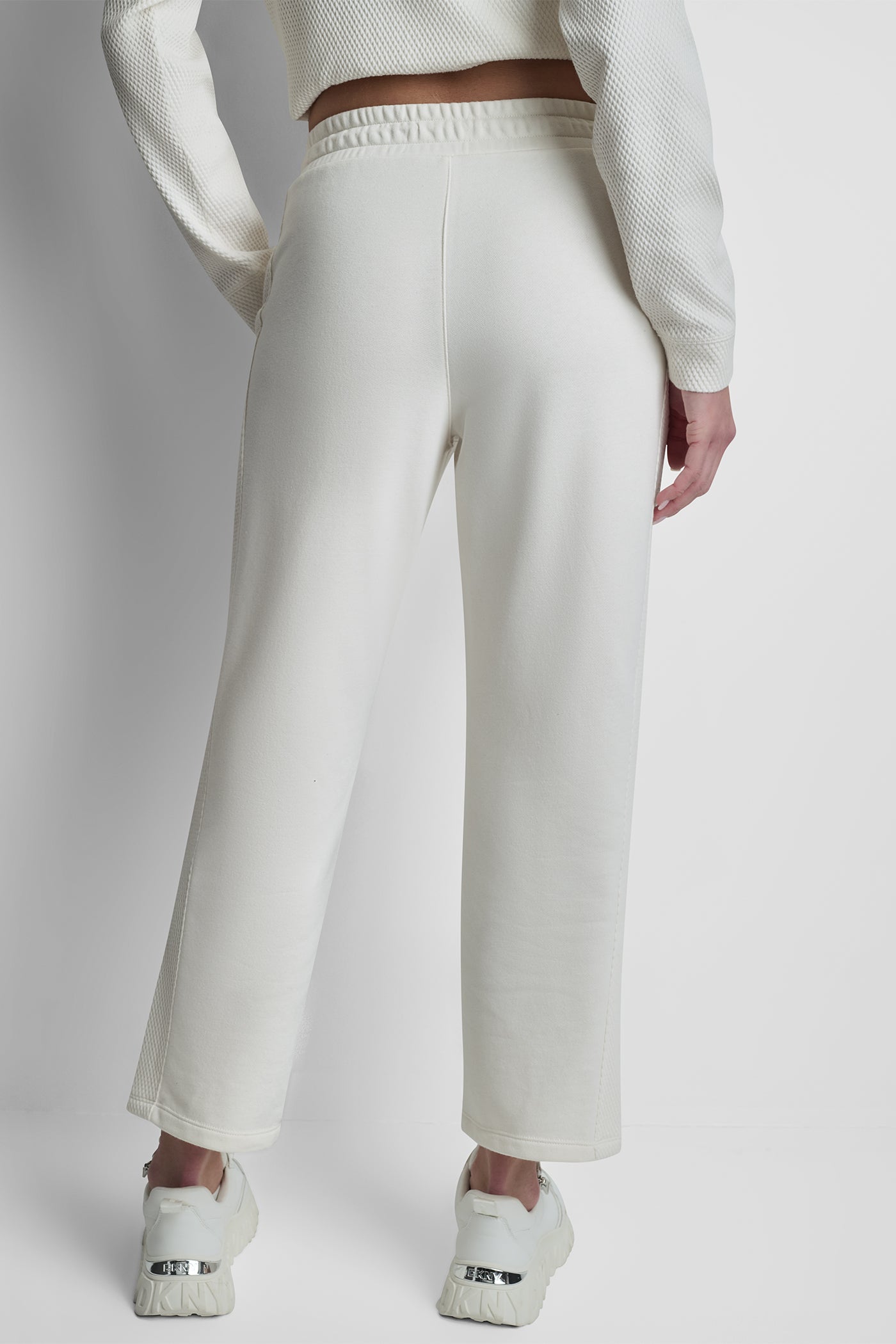 JACQUARD MIX HIGH-RISE ANKLE PANT - Eggnog - 3