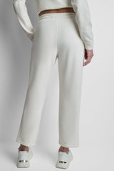 JACQUARD MIX HIGH-RISE ANKLE PANT - Eggnog - 3